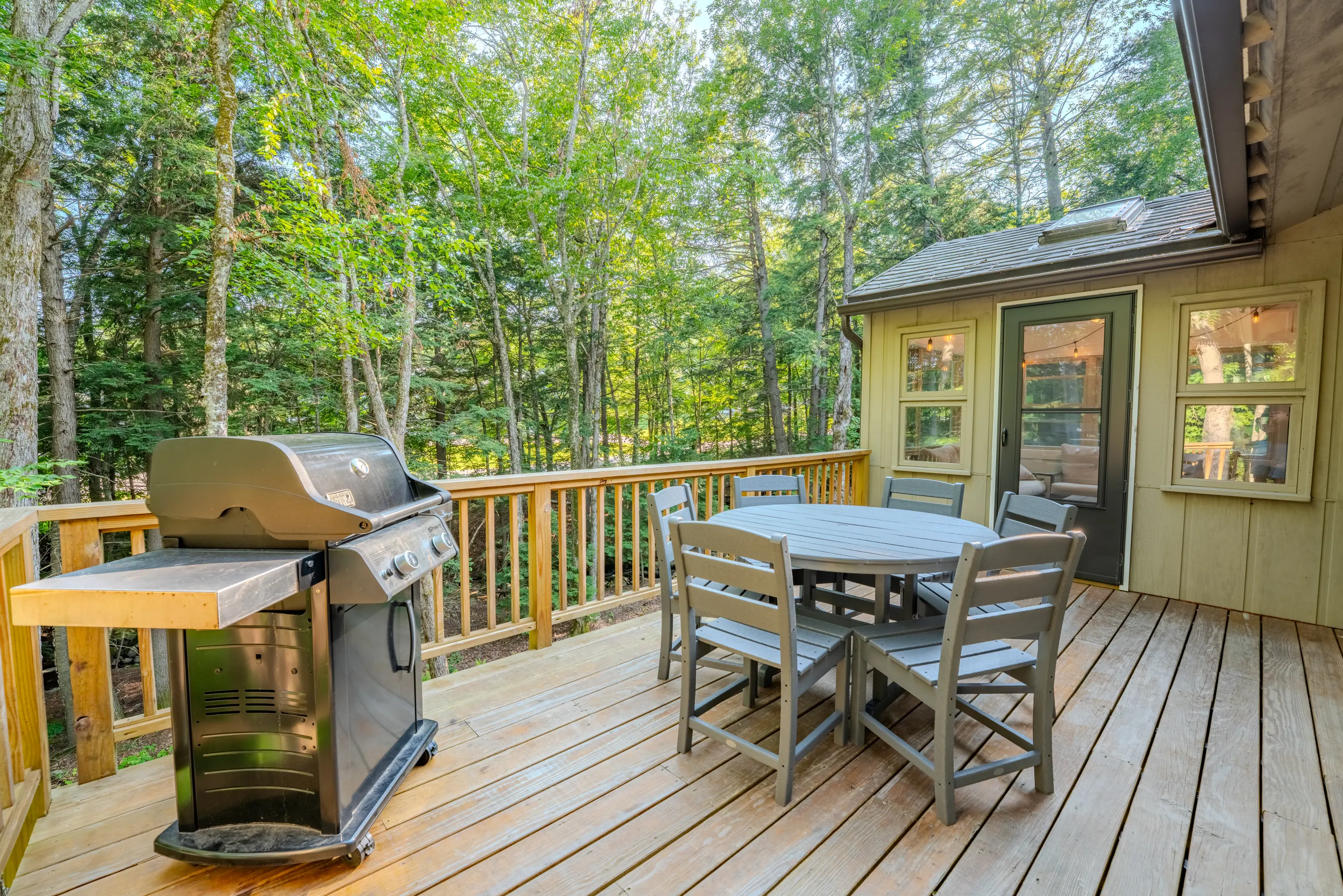 The Private Brookside Getaway Deck View